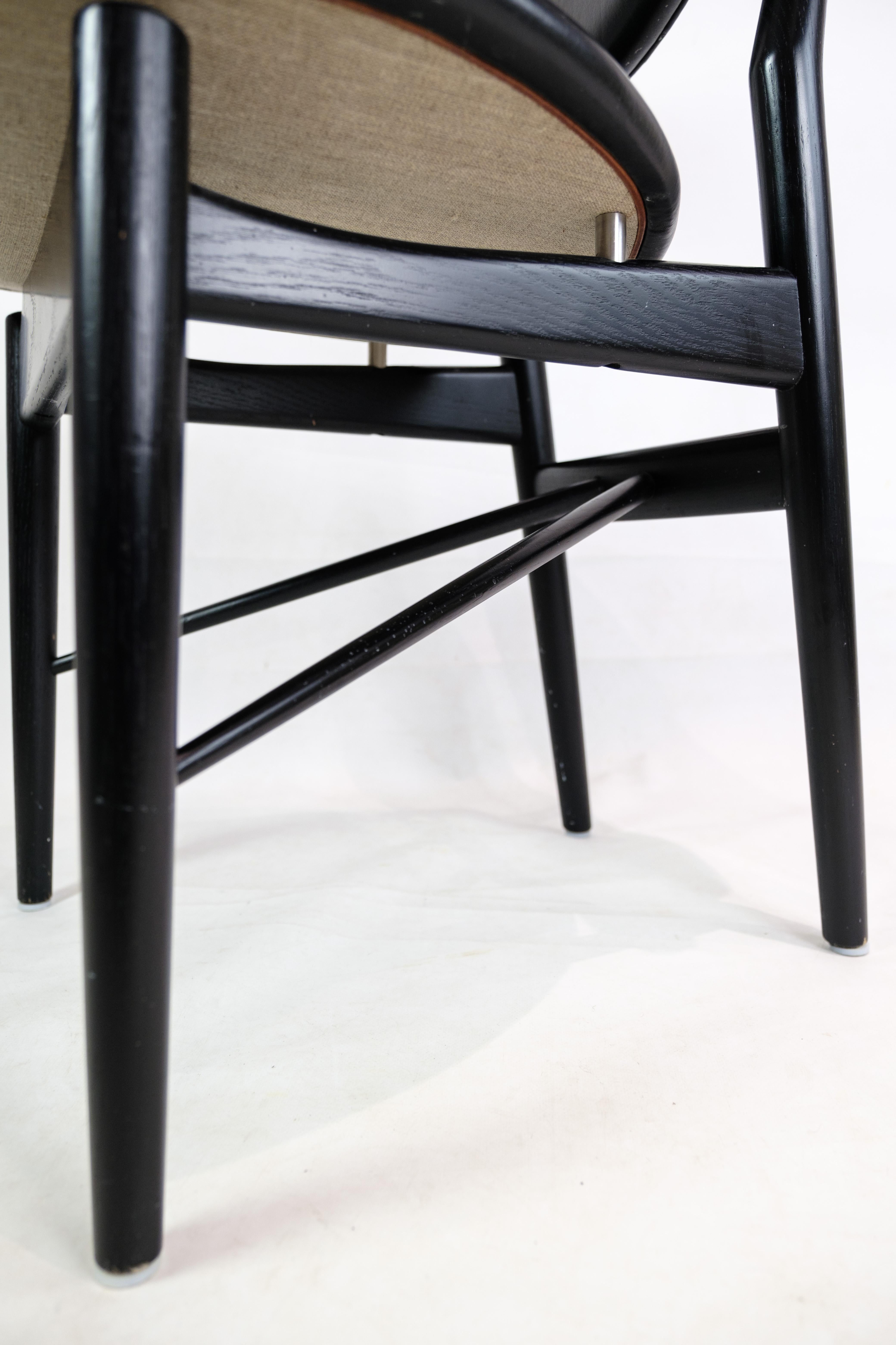 Chair, Finn Juhl, Black Painted Oak, House of Finn Juhl, Model 108 For Sale 2