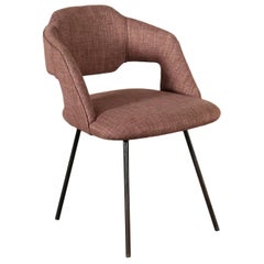 Chair Foam Fabric Enamelled Metal, Italy, 1950s-1960s