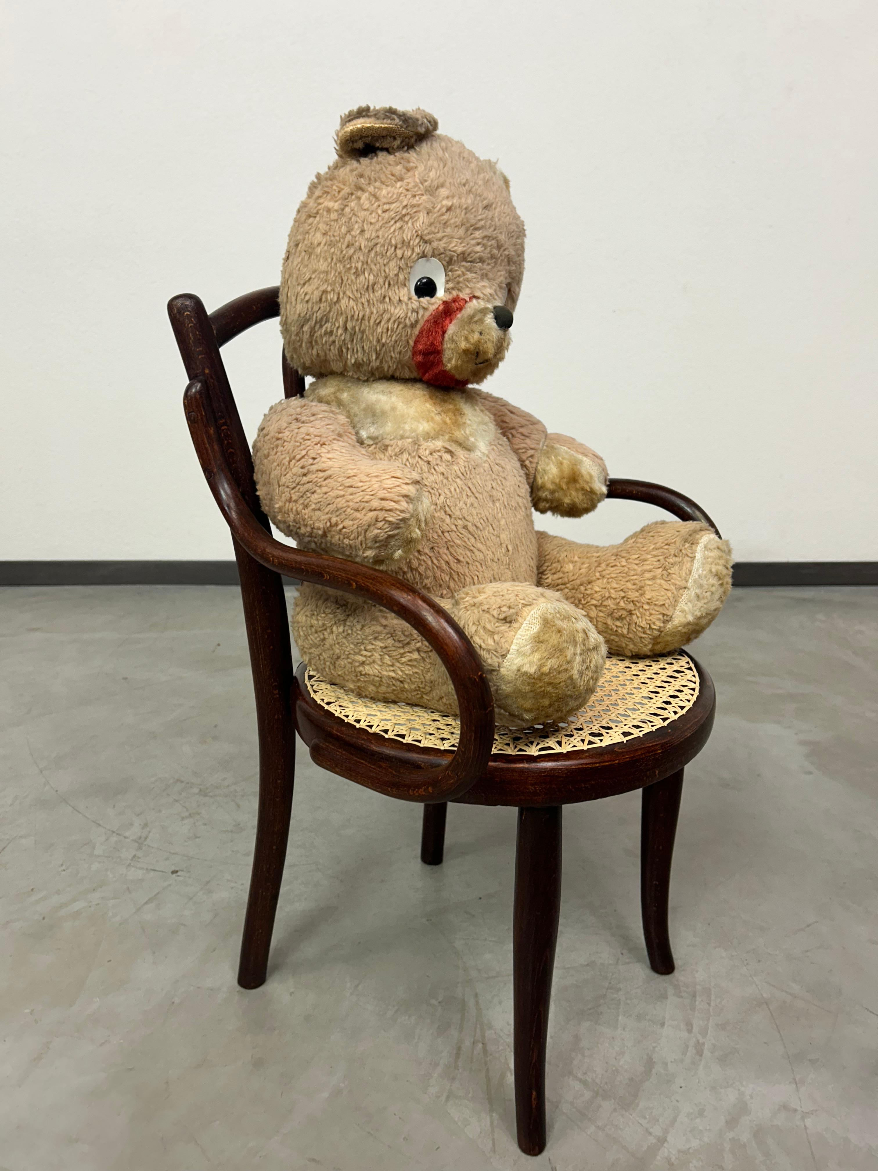 Rattan Chair for children by Thonet For Sale