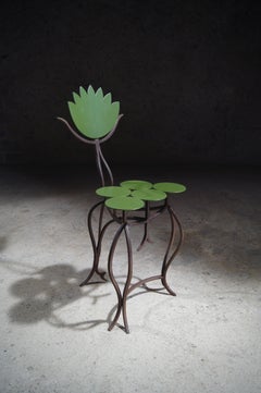 Chair for the Garden of Water Lily in Steel by Frederic Gaillard