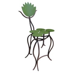 Chair for the Garden of Water Lily in Steel by Frederic Gaillard