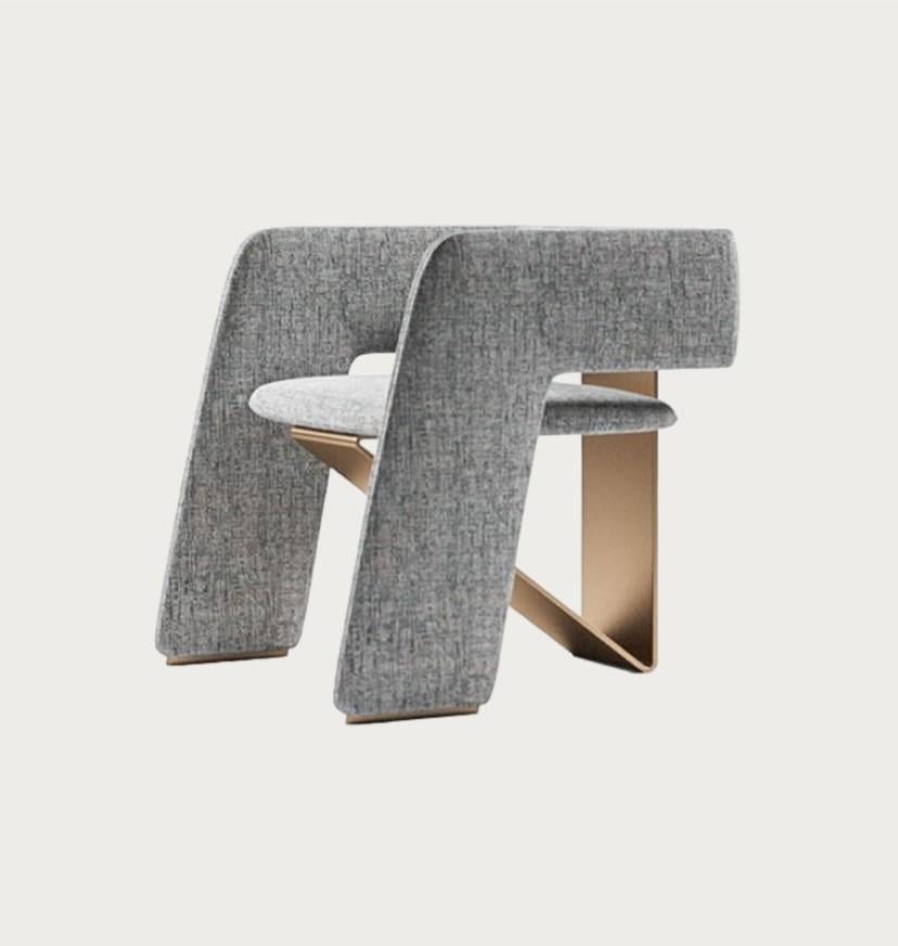 Inspired by the city of the future aesthetics, the chair has a clear geometry completed by polished metal.
The product has a strain into an industrial aesthetics, but thanks to different combinations of fabric and metal, you can create a product
