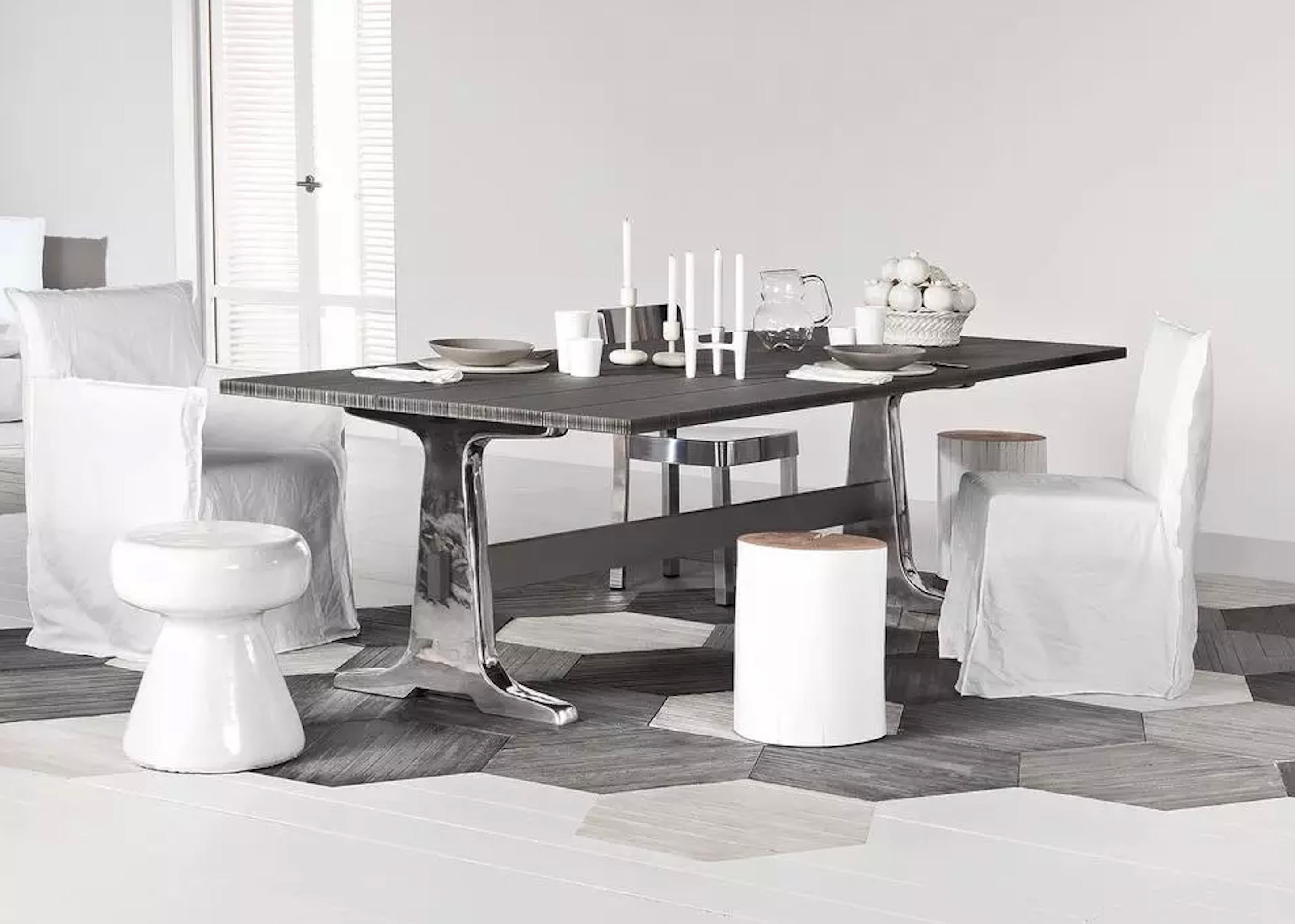 Periodo contemporaneo Chair Gervasoni Ghost 23 design Paola Navone - Lino bianco in vendita