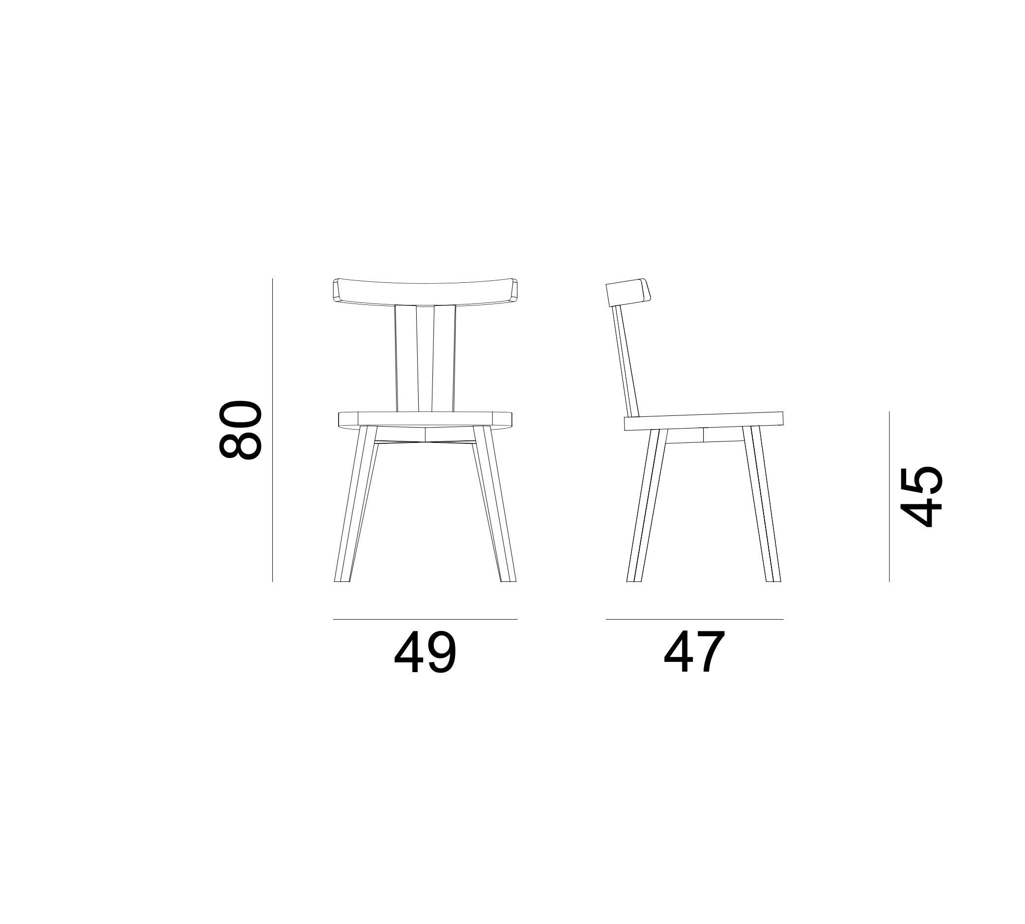 Stuhl Gervasoni Gray 23 design Paola Navone - Canaletto Nussbaum im Zustand „Neu“ im Angebot in Alcamo, IT