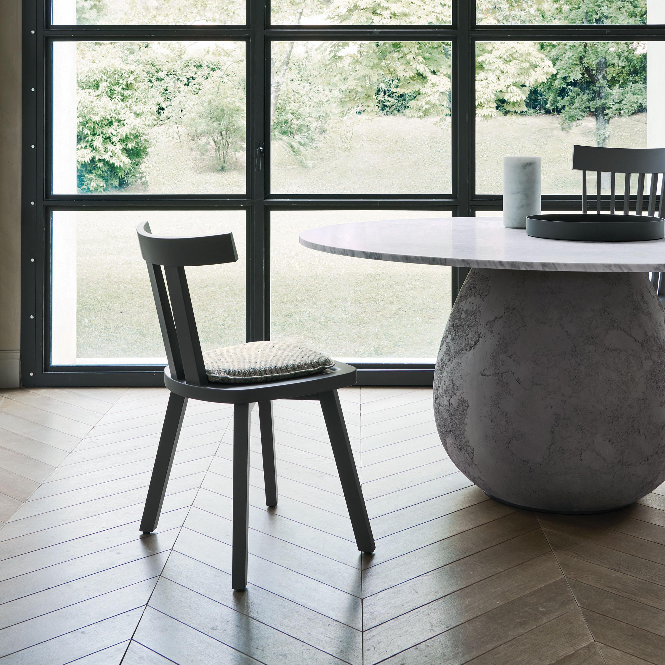 Silla Gervasoni Gris 23 diseño Paola Navone - Roble gris Contemporáneo en venta