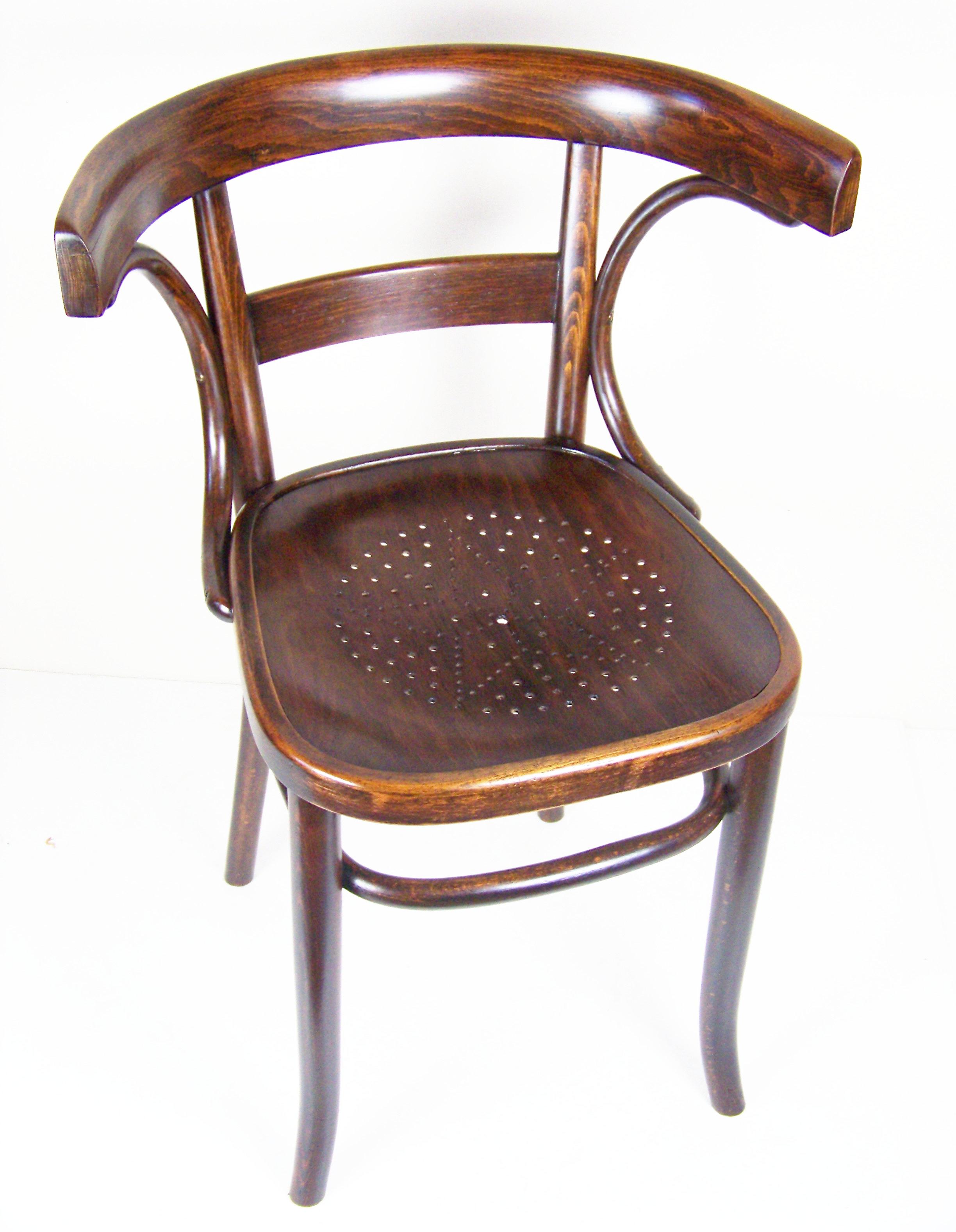 Arts and Crafts Chair, Half Armchair Fischel Nr.367, circa 1920