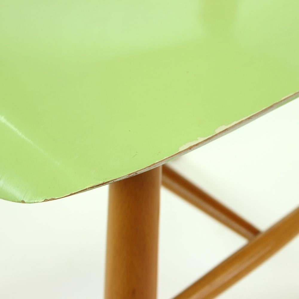 Chair in Green and Cream by TON, Czechoslovakia, 1960s 3