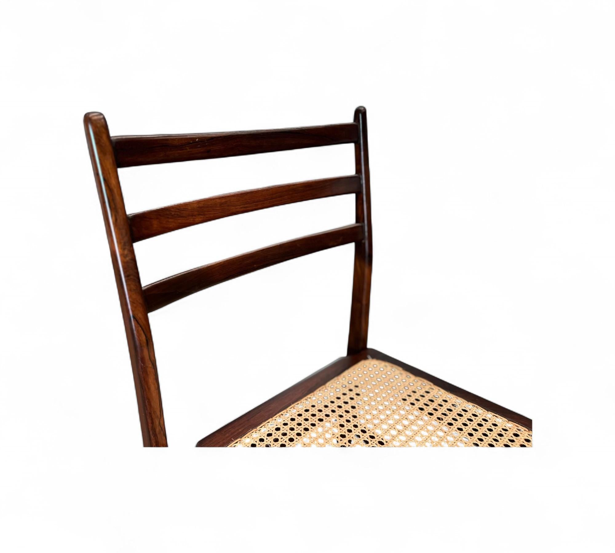 Chair in Hardwood & Cane by Alexandre Rapoport, c. 1960s For Sale 4