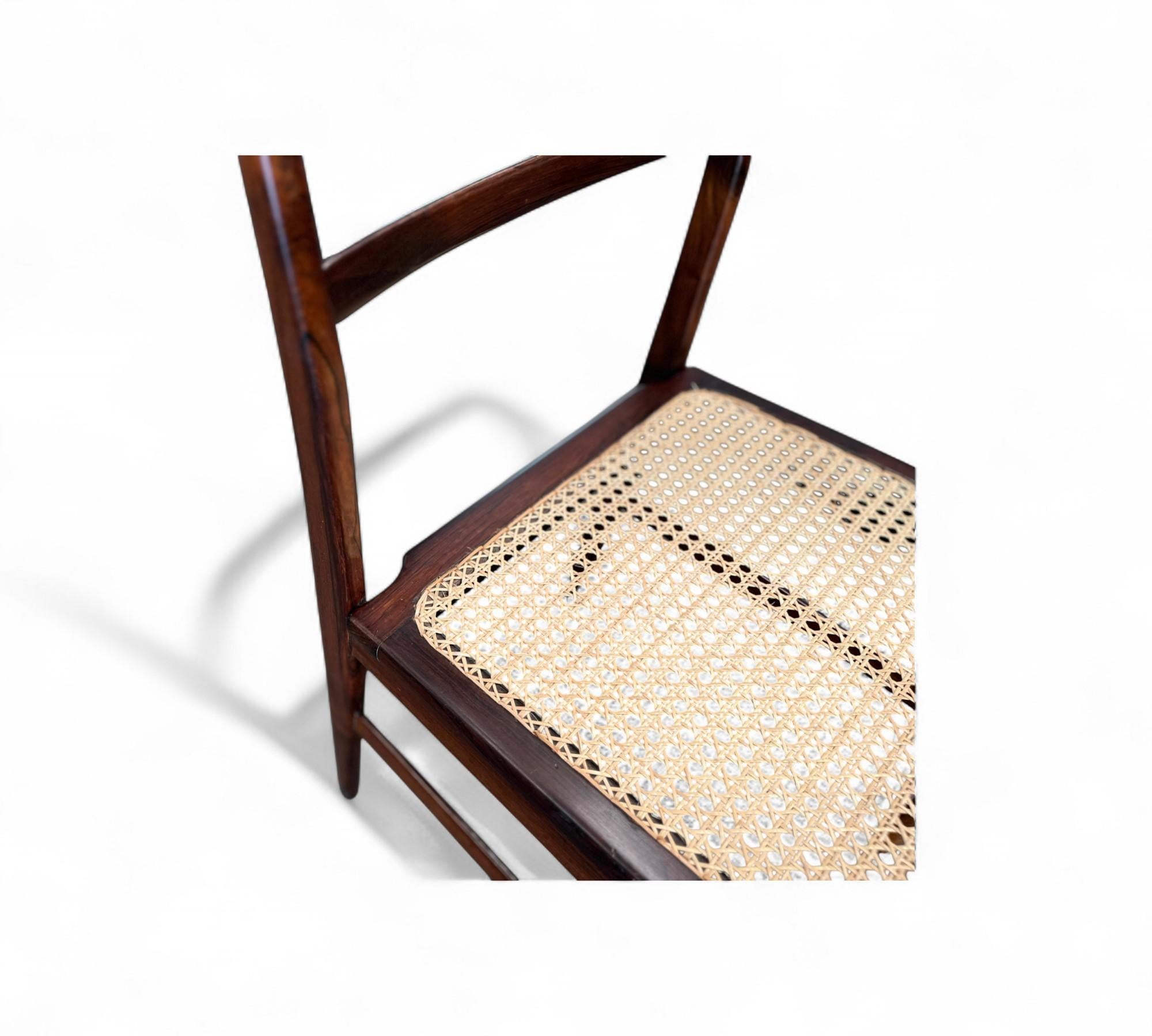 Chair in Hardwood & Cane by Alexandre Rapoport, c. 1960s For Sale 5
