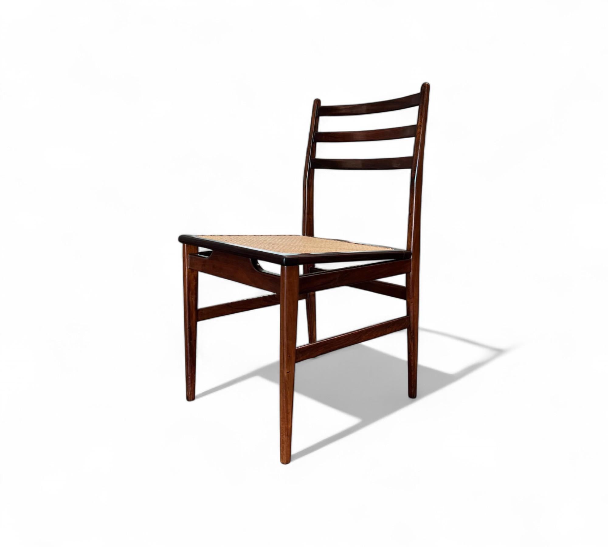 Chair in Hardwood & Cane by Alexandre Rapoport, c. 1960s In Good Condition For Sale In New York, NY
