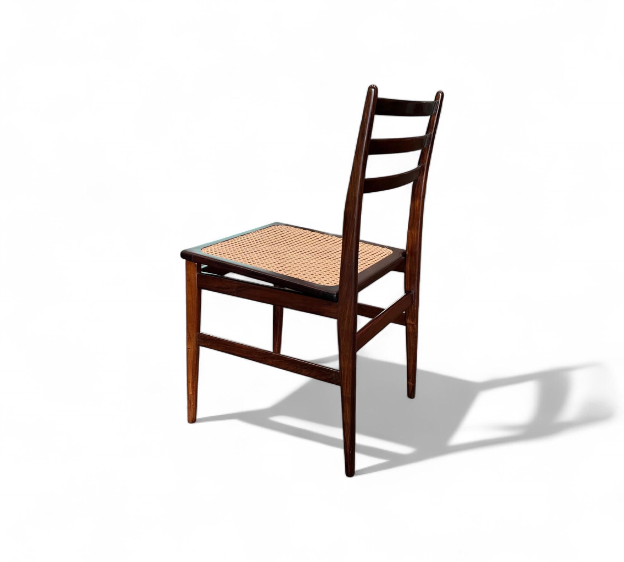 20th Century Chair in Hardwood & Cane by Alexandre Rapoport, c. 1960s For Sale