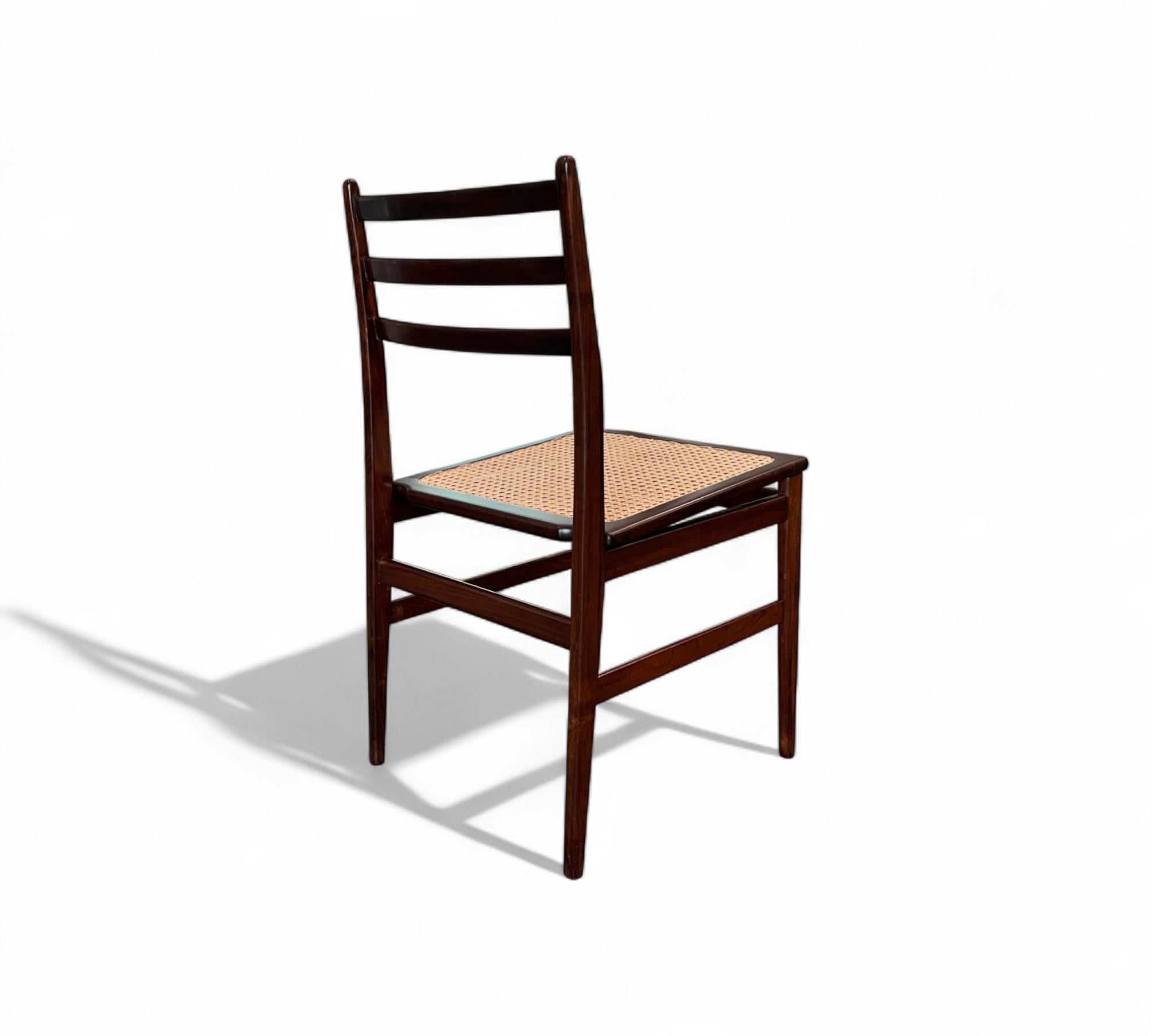 Chair in Hardwood & Cane by Alexandre Rapoport, c. 1960s For Sale 1