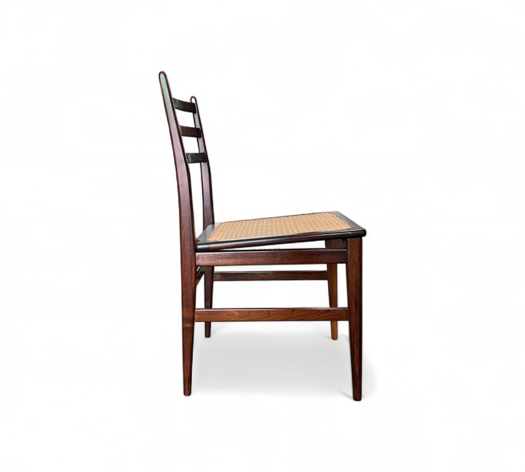 Chair in Hardwood & Cane by Alexandre Rapoport, c. 1960s For Sale 2