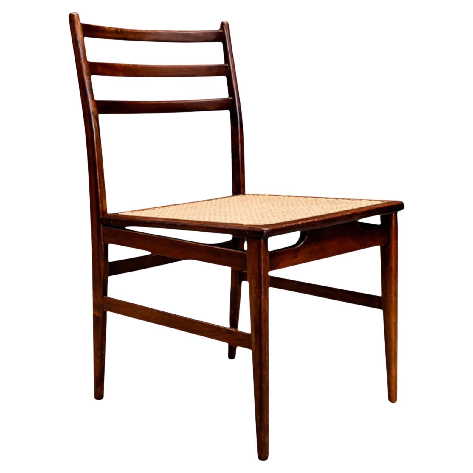 Chaise en bois dur et cannage d'Alexandr I.C. Rapoport, c. 1960s