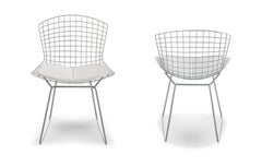 Silla de cuero Alivar Mvsevm 704 Bertoia Diseño Harry Bertoia Año 1952
