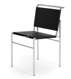 ClassiCon Roquebrune Leather Chair design Eileen Gray - Chrome/Black