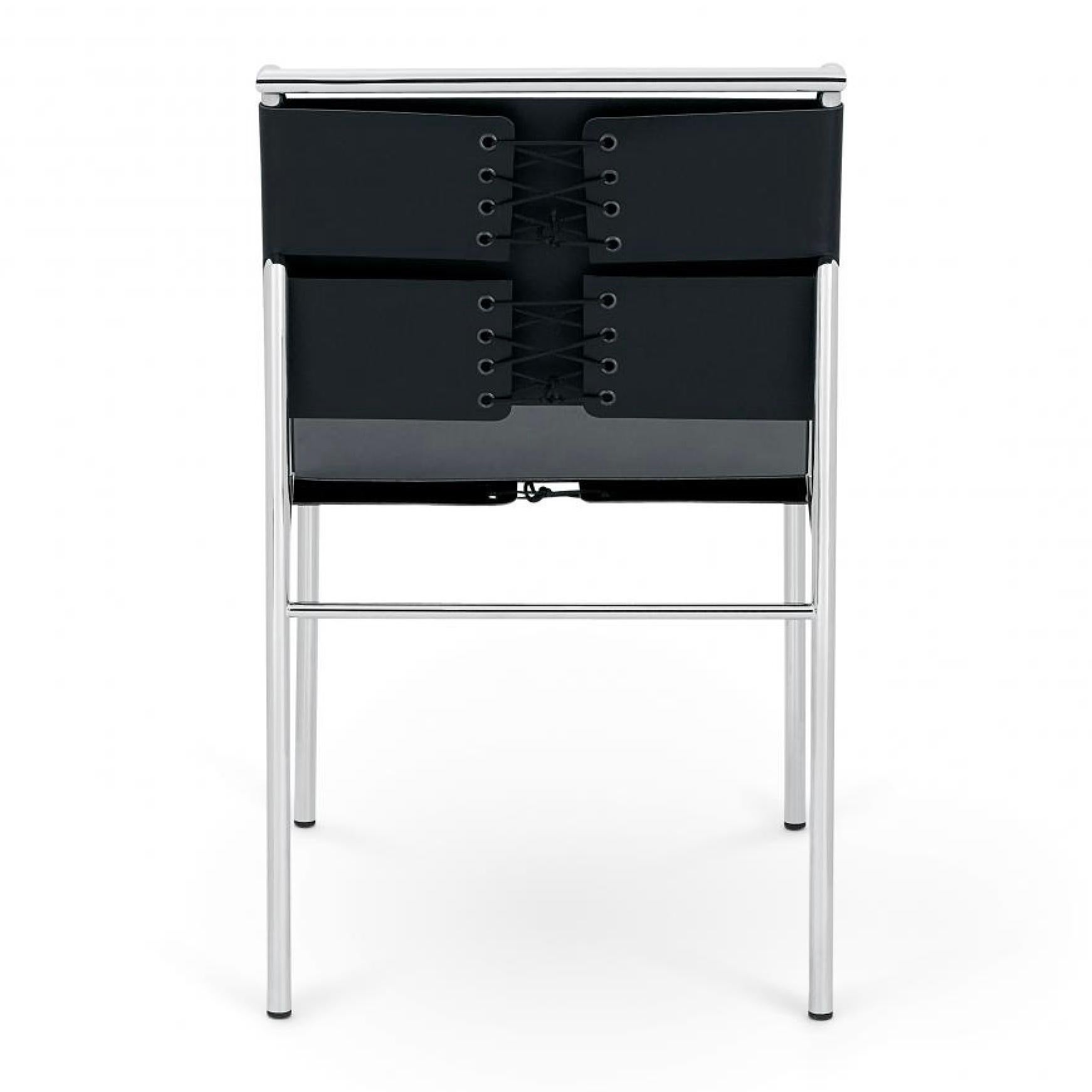 ClassiCon Roquebrune Leather Chair design Eileen Gray - Chrome