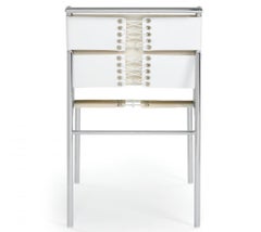 ClassiCon Roquebrune Chair leather chair design Eileen Gray - Chrome/White