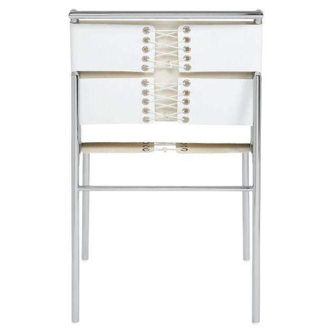 ClassiCon Roquebrune Chair leather chair design Eileen Gray - Chrome/White