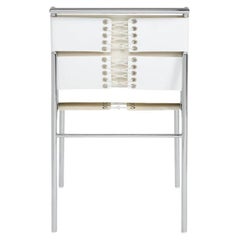 ClassiCon Roquebrune Chair leather chair design Eileen Gray - Chrome/White