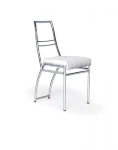 Chair in leather white ClassiCon Aixia Chair design Eileen Gray