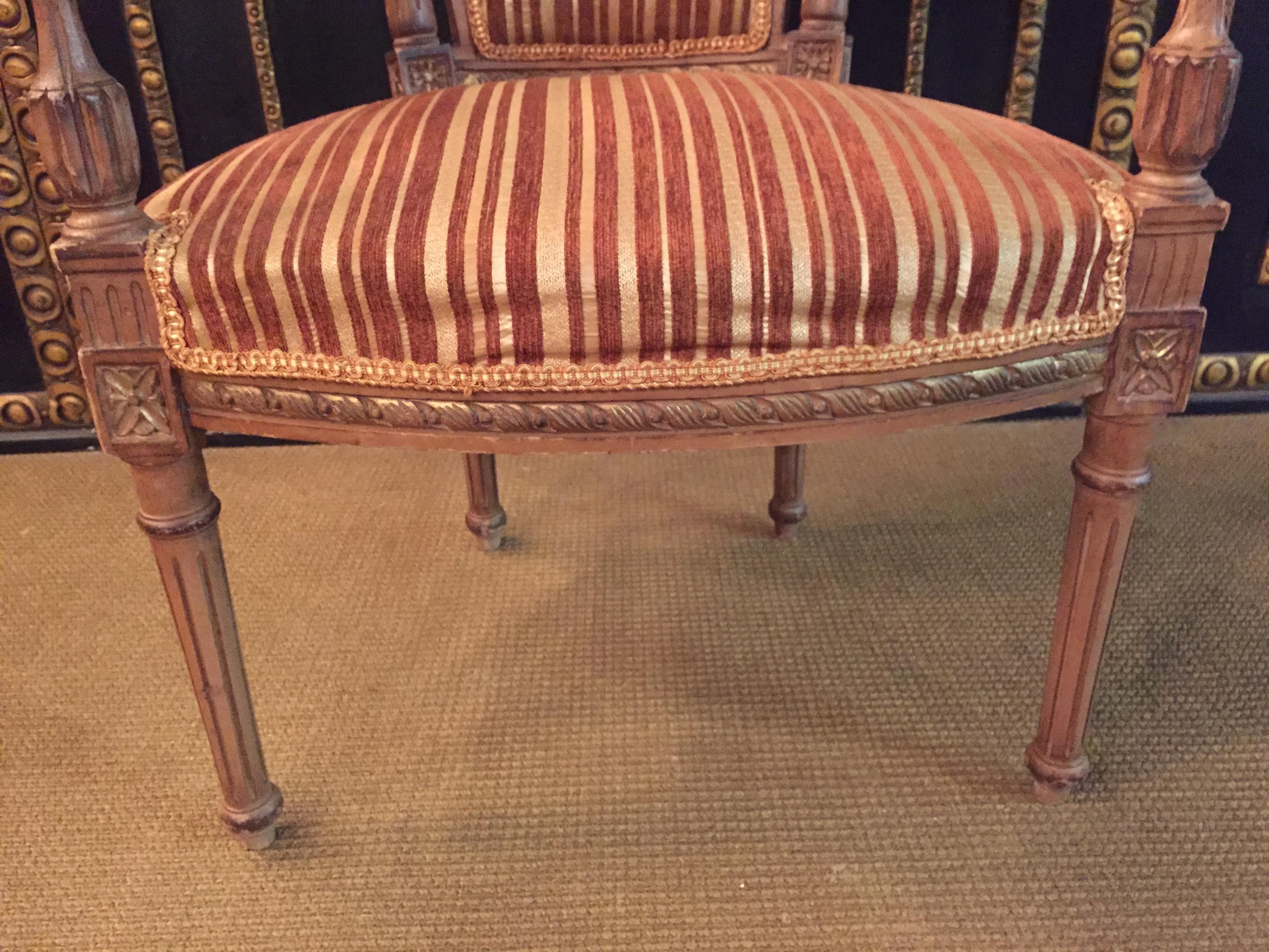 French Chair in Louis Seize Style Solid Beechwood