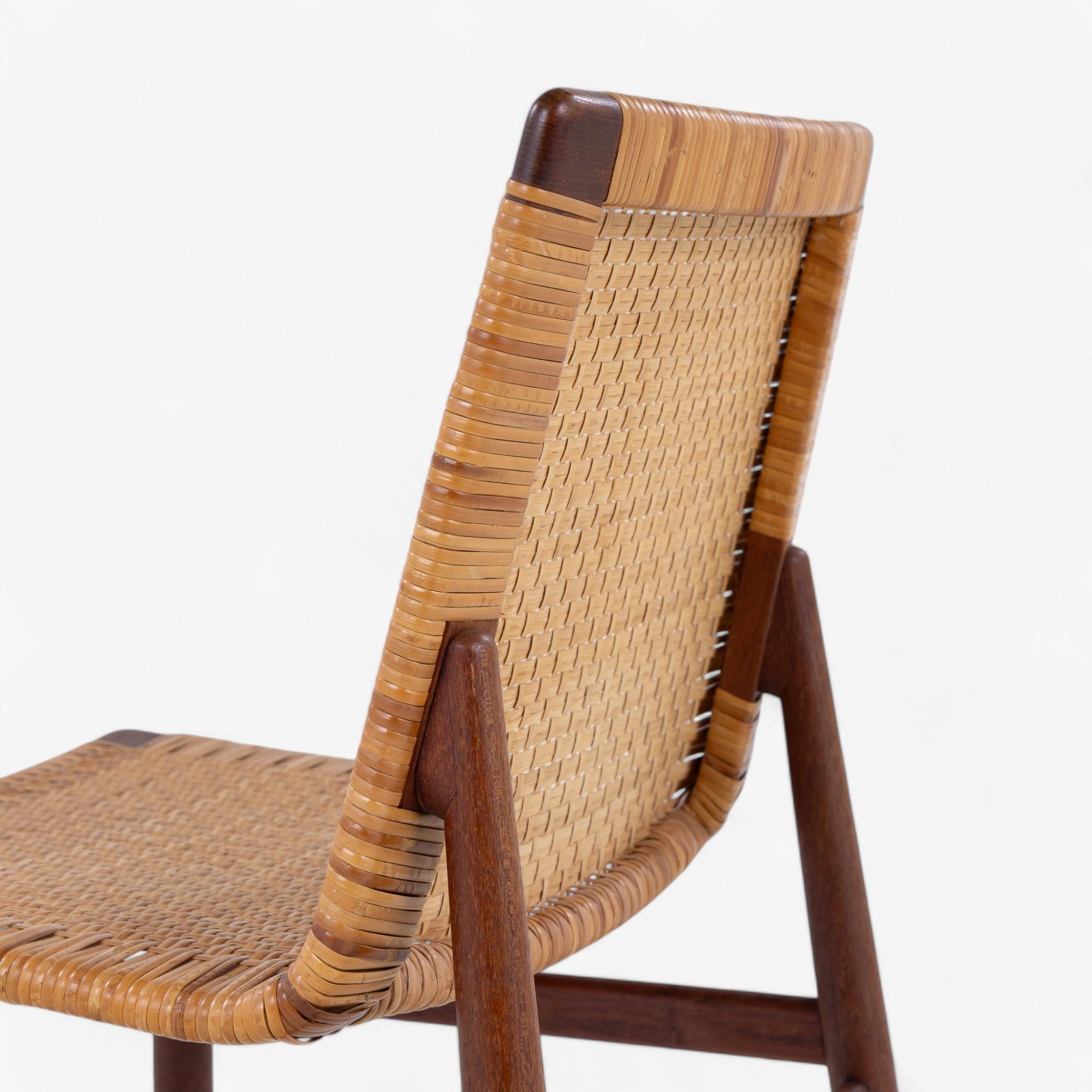 Vimini Sedia in teak di Jørgen Høj in vendita