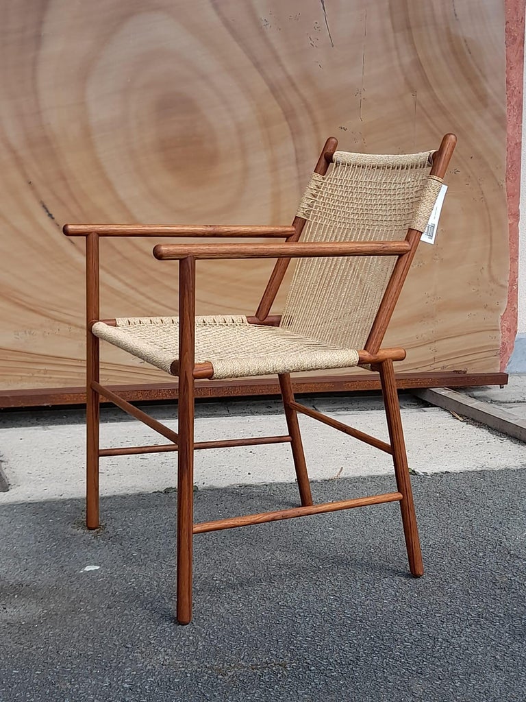 Chair in Teak with Rope Handmade by Studio Mumbai For Sale at 1stDibs ...