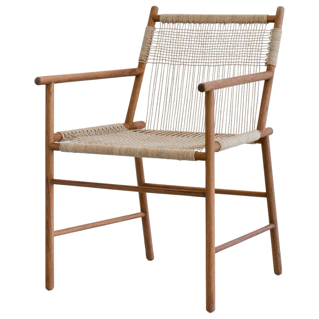 Chair in Teak with Rope Handmade by Studio Mumbai For Sale at 1stDibs ...