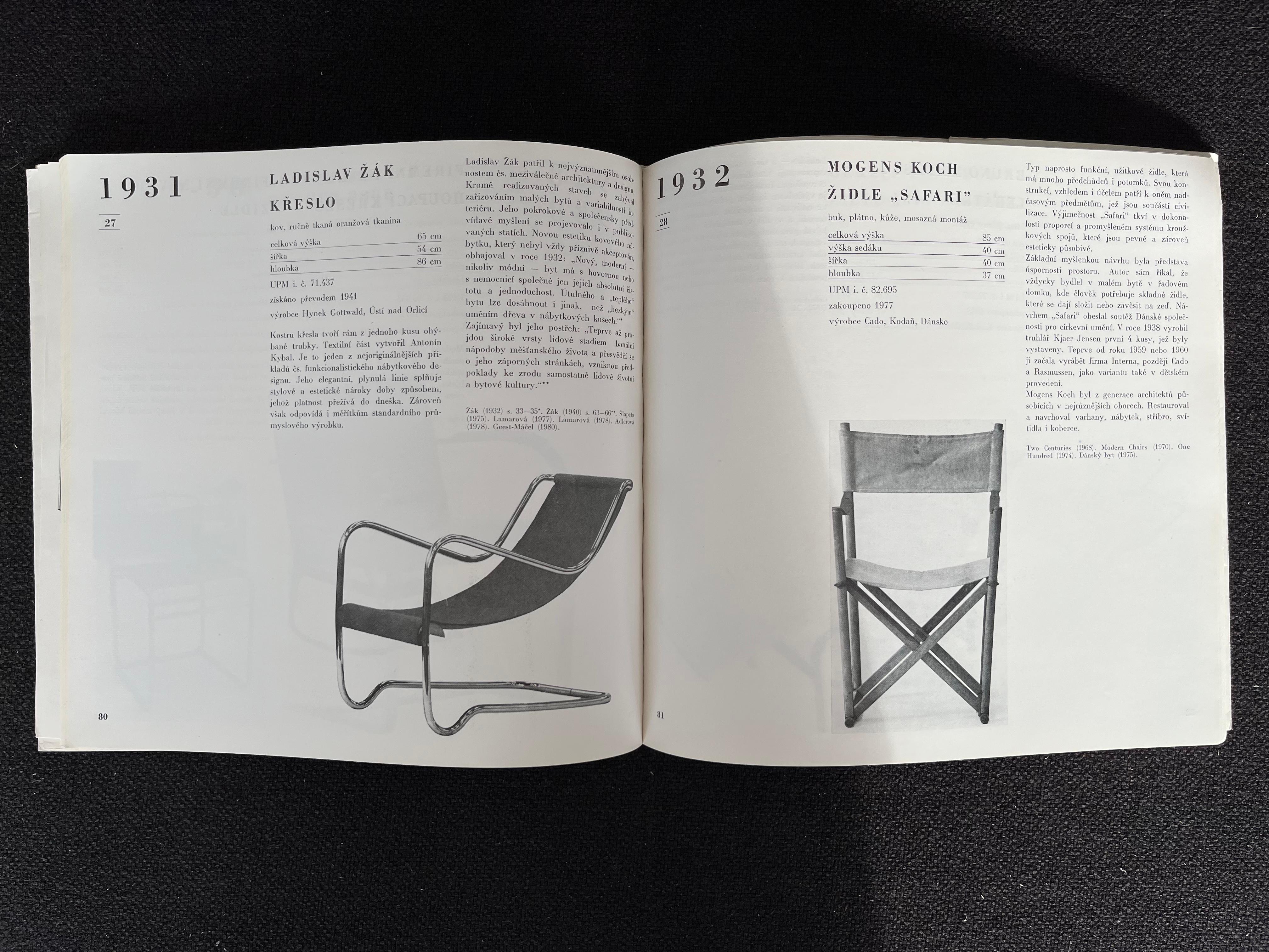 Chair in the 20th Century 'Furniture Book, Catalogue', 1982 / Czechoslovakia For Sale 1