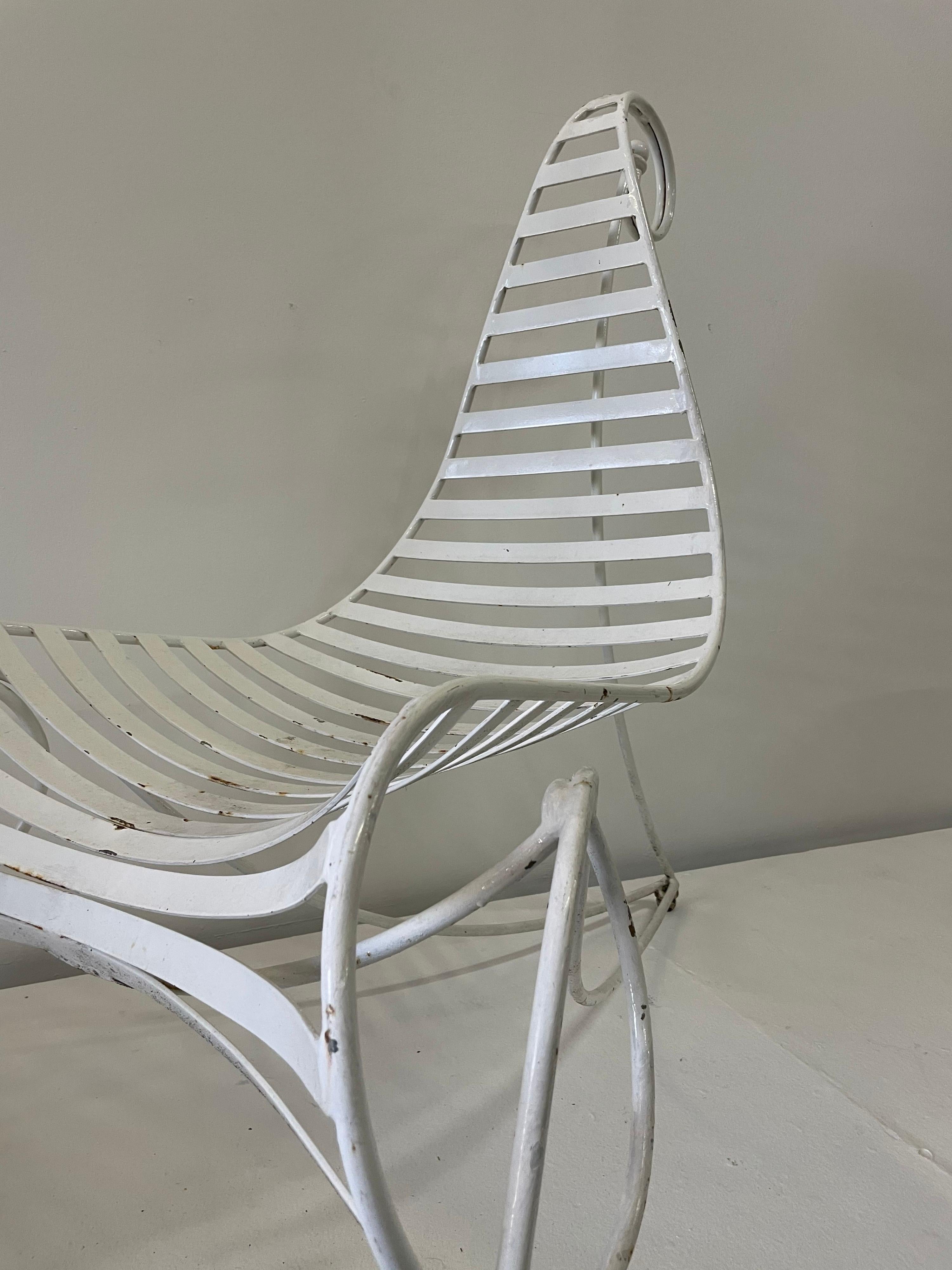 Painted Chair in the Style of the Spine Chair after André Dubreuil For Sale