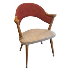 Stuhl aus Holz und Stoff, Dänemark, 1960