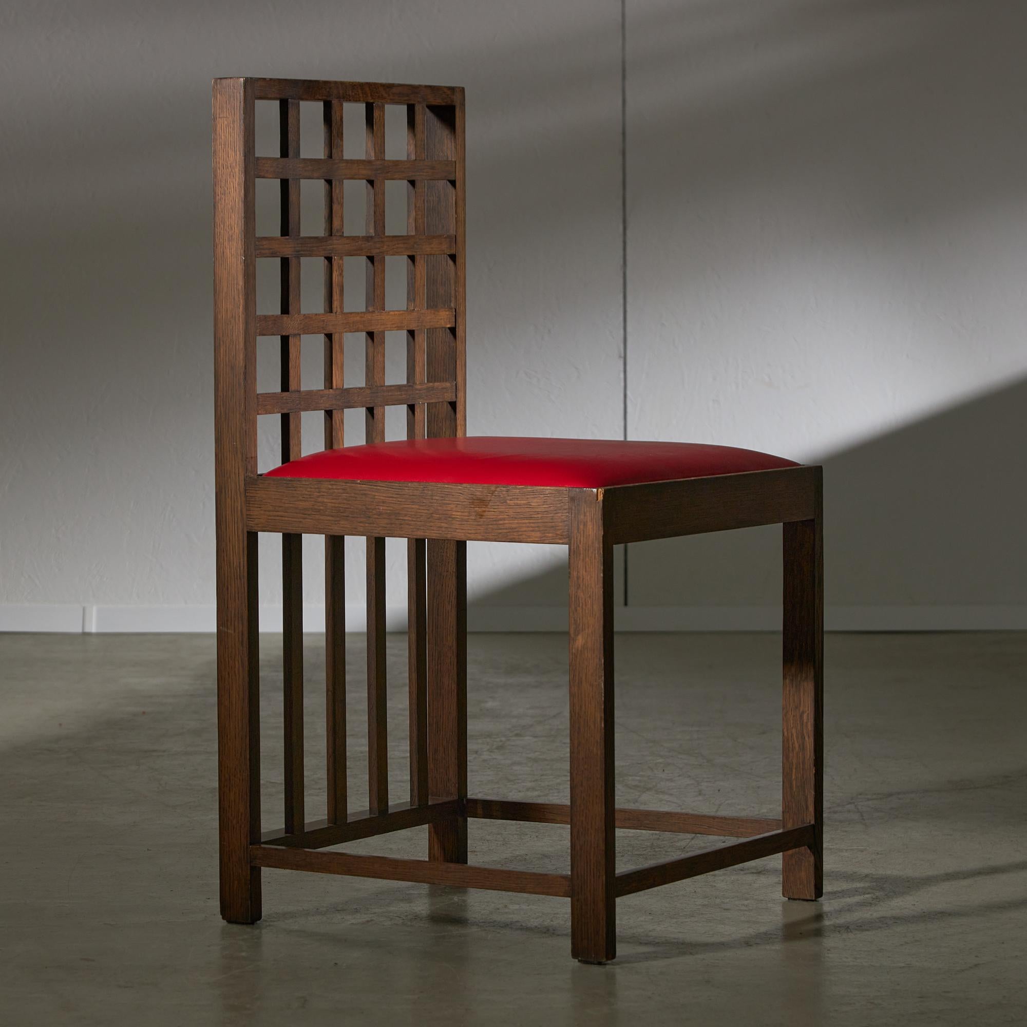 Hungarian Chair Inspired by Charles Rennie Mackintosh (red)