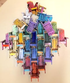 "Chair Jumble" Wall Sculpture by Paul Jacobsen