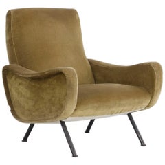 Chair "Lady" Covered with Green Velvet