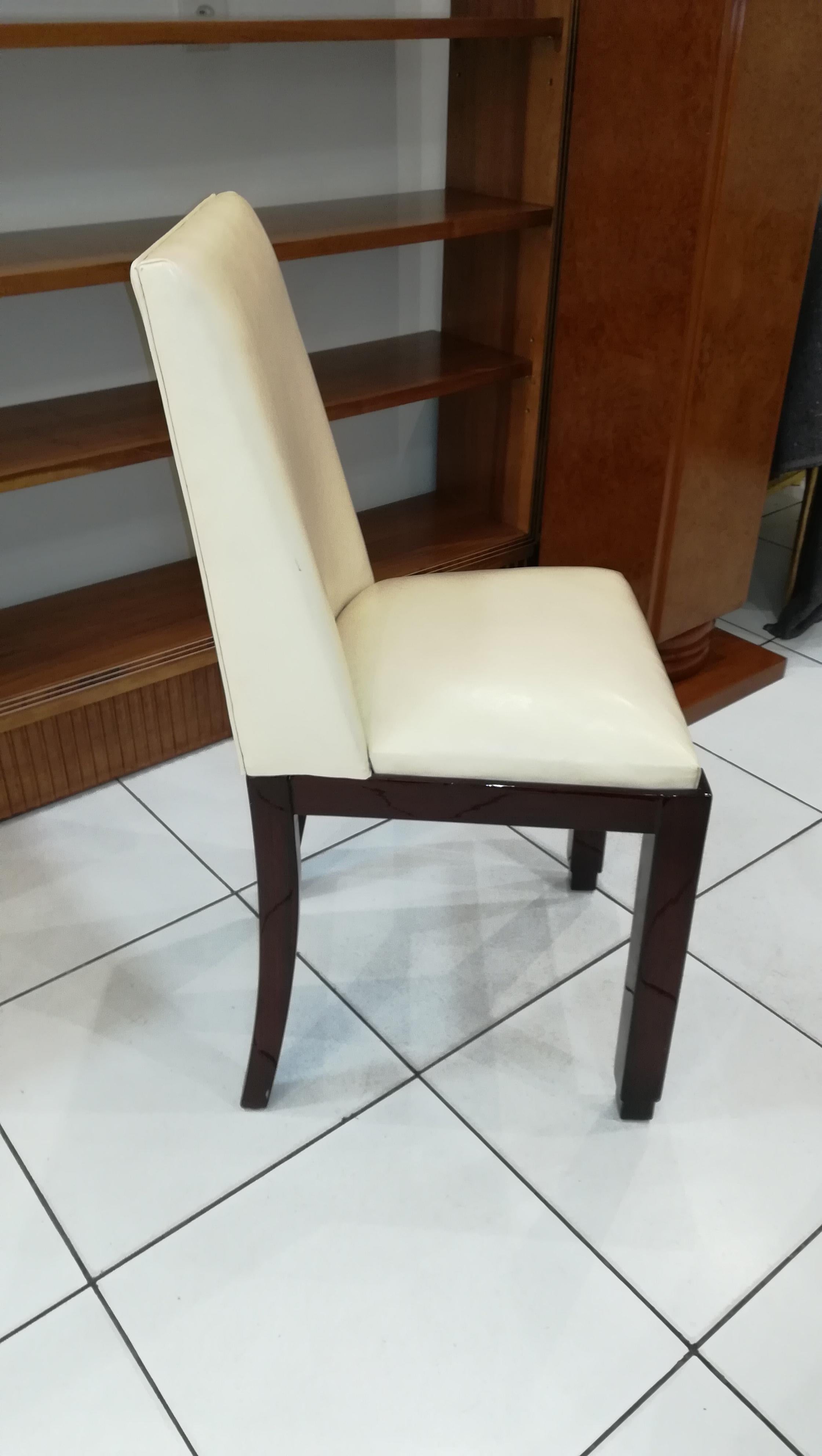 Chair, Leather, circa 1930 In Good Condition For Sale In Saint-Ouen, FR