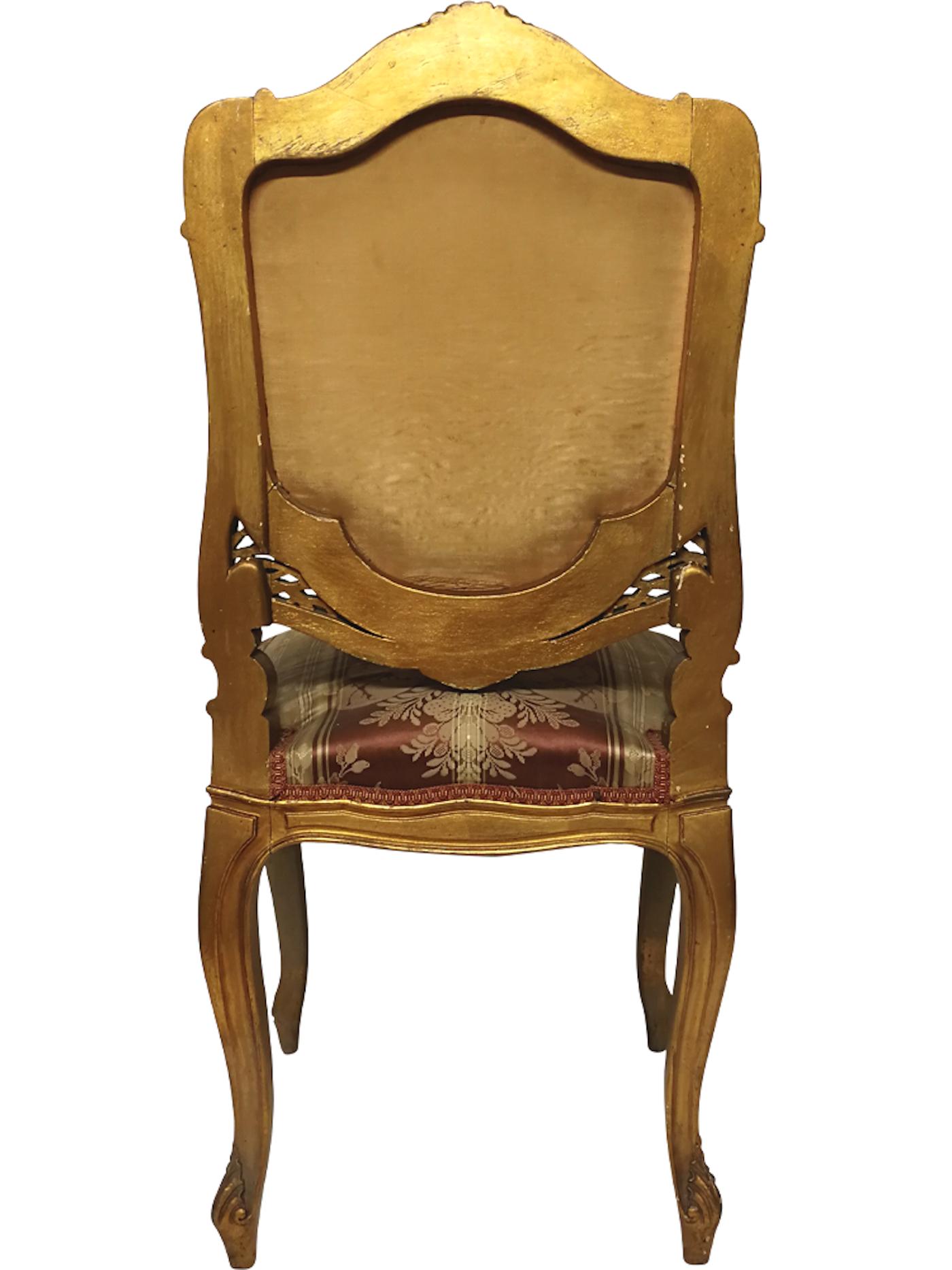 French Chair Louis XV Style 19th Century Napoleon III Period For Sale