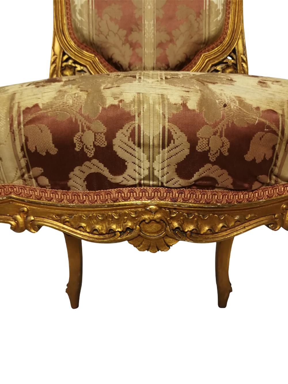 Chair Louis XV Style 19th Century Napoleon III Period For Sale 1