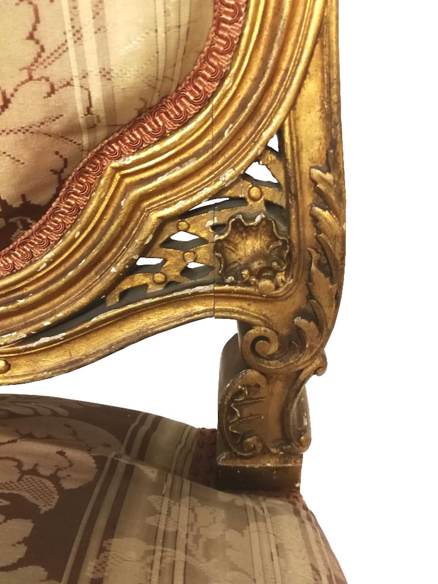 Chair Louis XV Style 19th Century Napoleon III Period For Sale 2