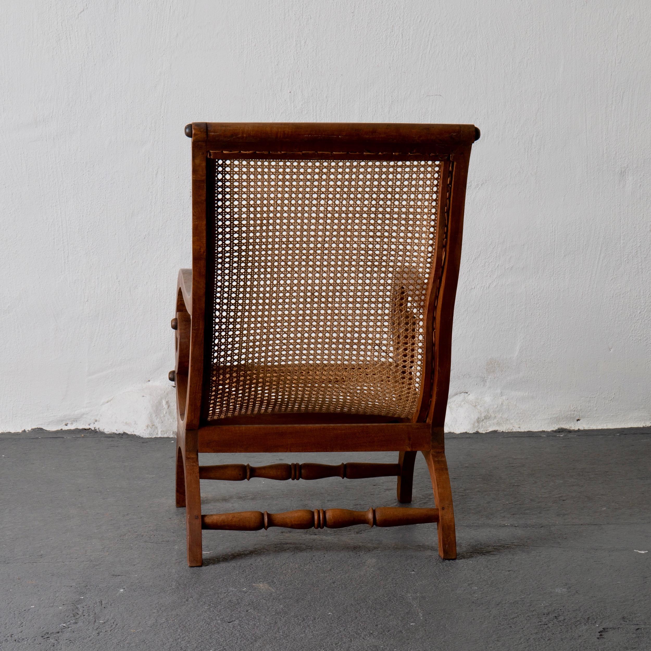 20ième siècle Chaise Lounge suédoise 20ème siècle Bois Rotin:: Suède