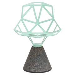 Chair Magis Chair_One - Natural Concrete Base & Mint Aluminium Seat