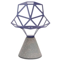 Chair Magis Chair_One - Natural Concrete Base & Purple Aluminium Seat