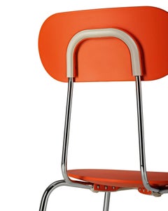 Chair Magis Mariolina Design Enzo Mari - Chrome/Orange