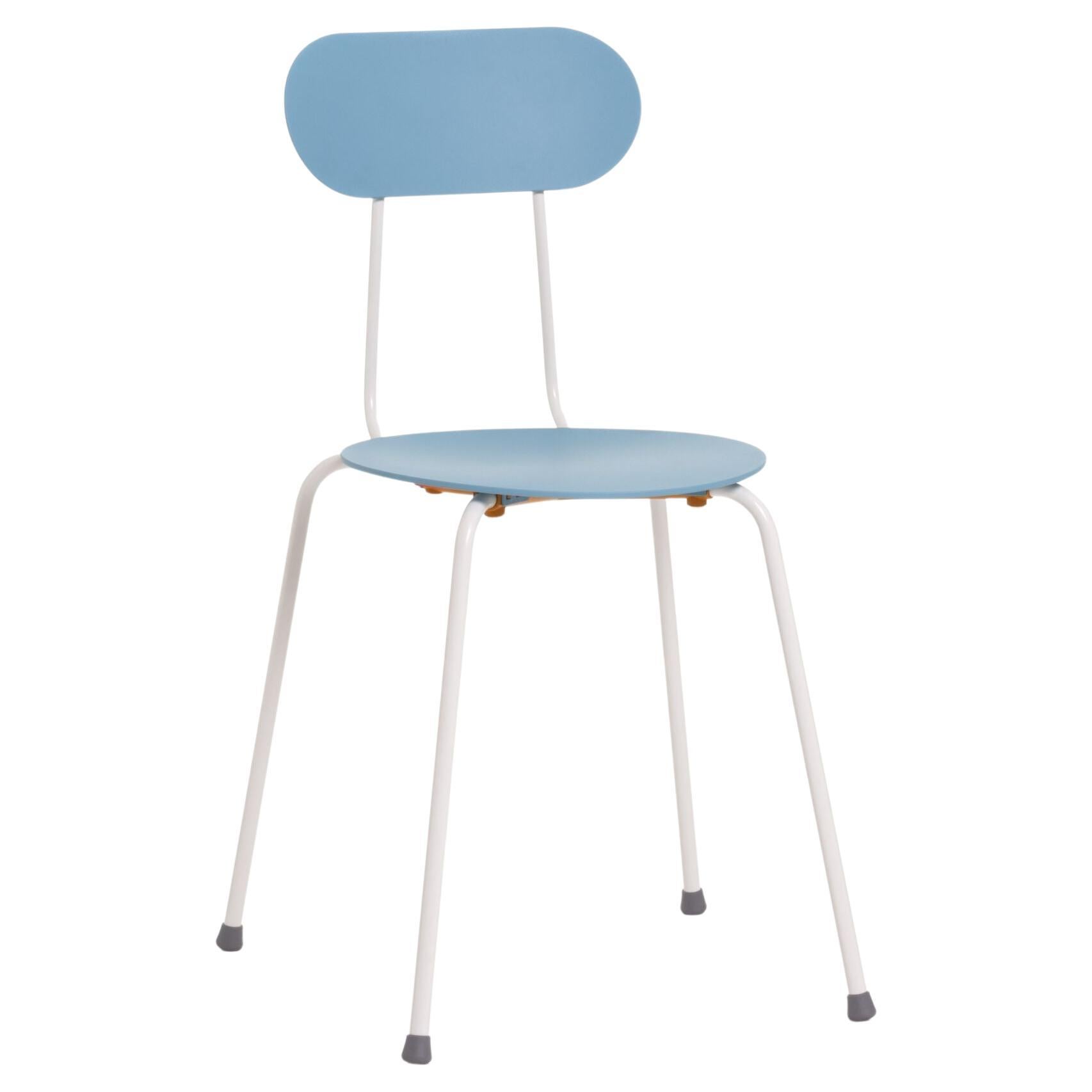 Chair Magis Mariolina Design Enzo Mari - White/Light Blue For Sale