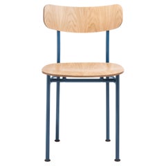 Chair Magis Motta - Jasper Morrison - Blue Steel and Natural oak - Set of 2