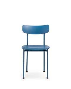 Stuhl Magis Motta - Jasper Morrison - Stahlblau und Polypropylen - 2er Set