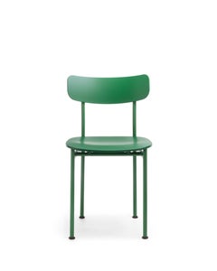 Stuhl Magis Motta - Jasper Morrison - Grüner Stahl und Polypropylen - Satz von 2