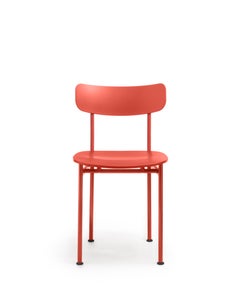 Chair Magis Motta - Jasper Morrison - Red steel and Polypropylene - Set of 2