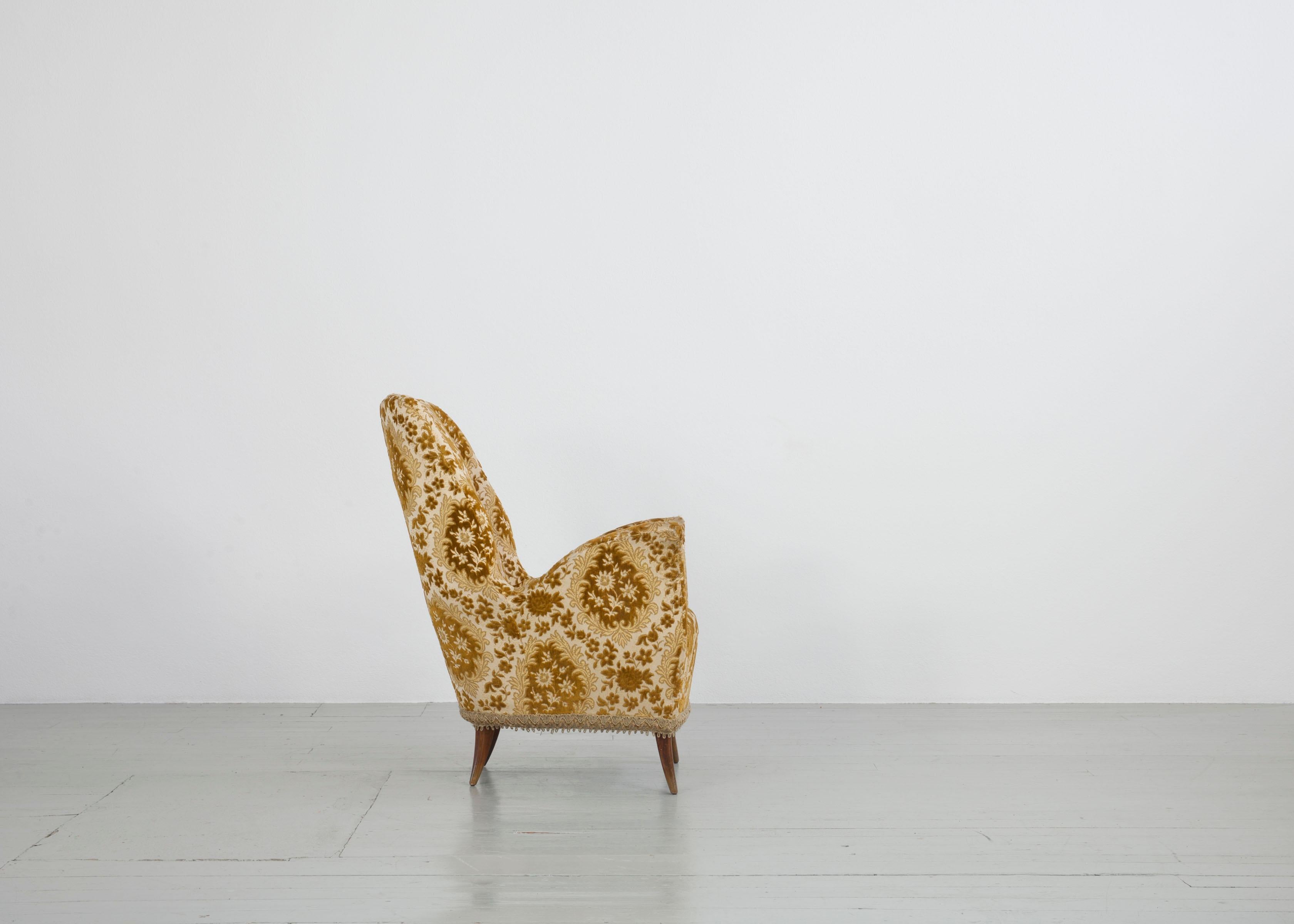 Mid-Century Modern Chaise - Fabriquée par I.S.A. Bergamo, Italie, années 1950 en vente