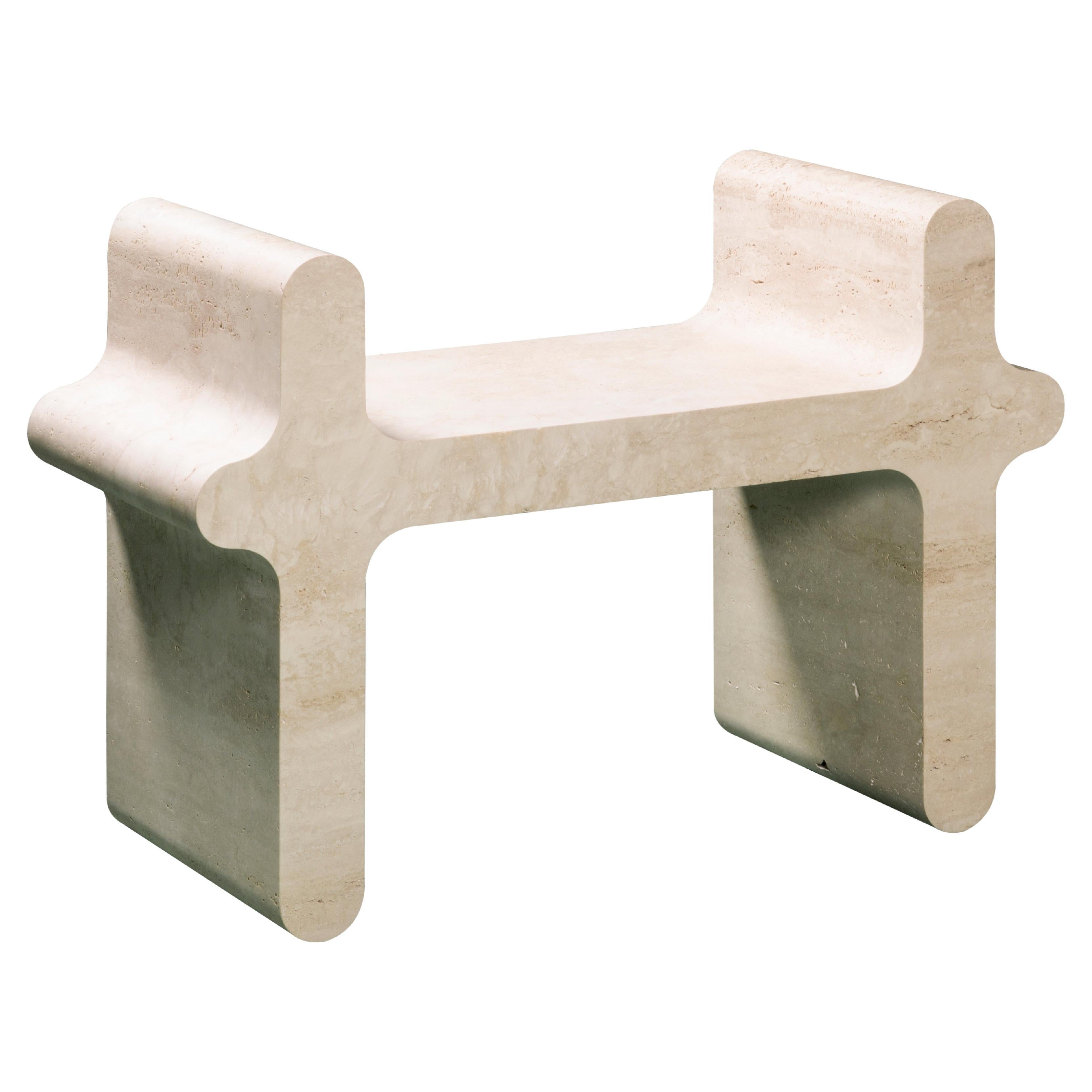 Stuhl aus Marmor Francesco Balzano für Giobagnara Ossicle Marmorstuhl Nr. 1 im Angebot
